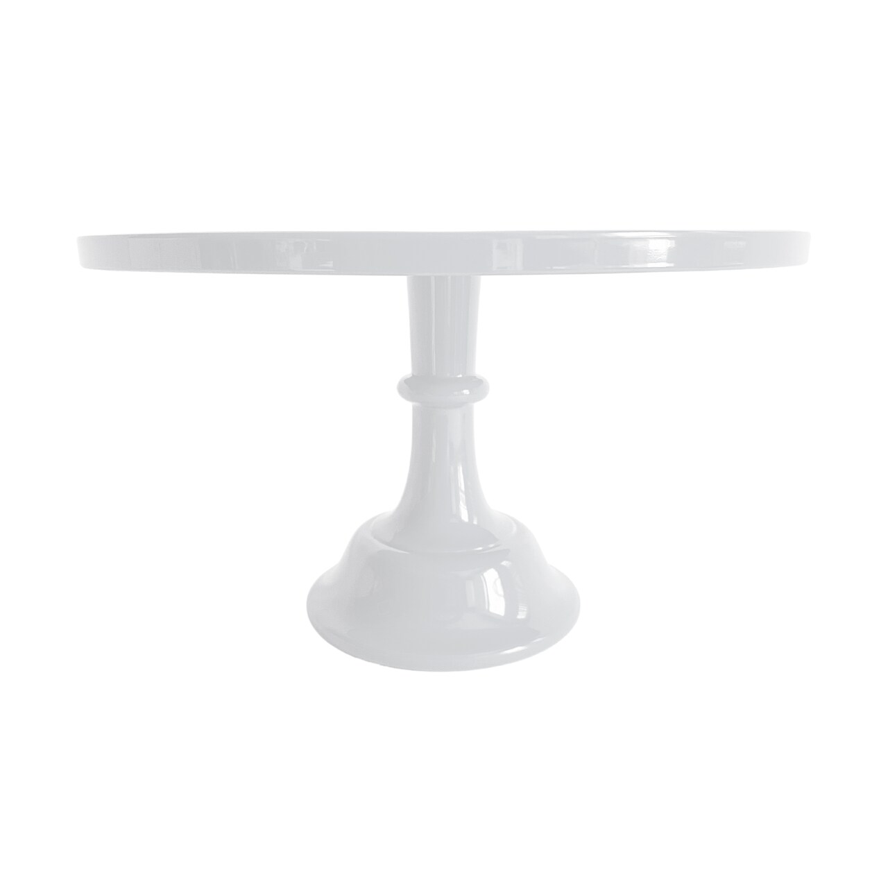 Elegant White Melamine Pedestal Cake Stand – 11.5" Wide, 8" Tall | Perfect for Parties, Cakes & Smash Cakes